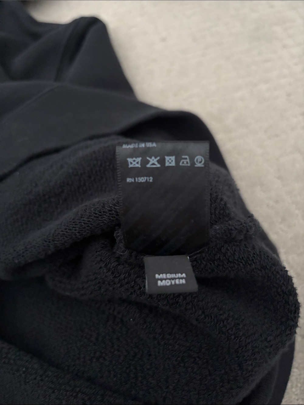 AMIRI Black Hoodie with White Logo - Picture 5 of 7